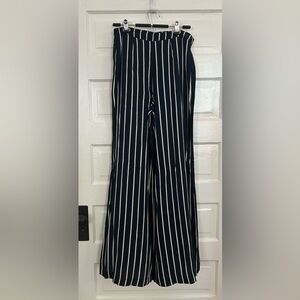 Reformation Navy and Cream Striped Testino Pants, size 10